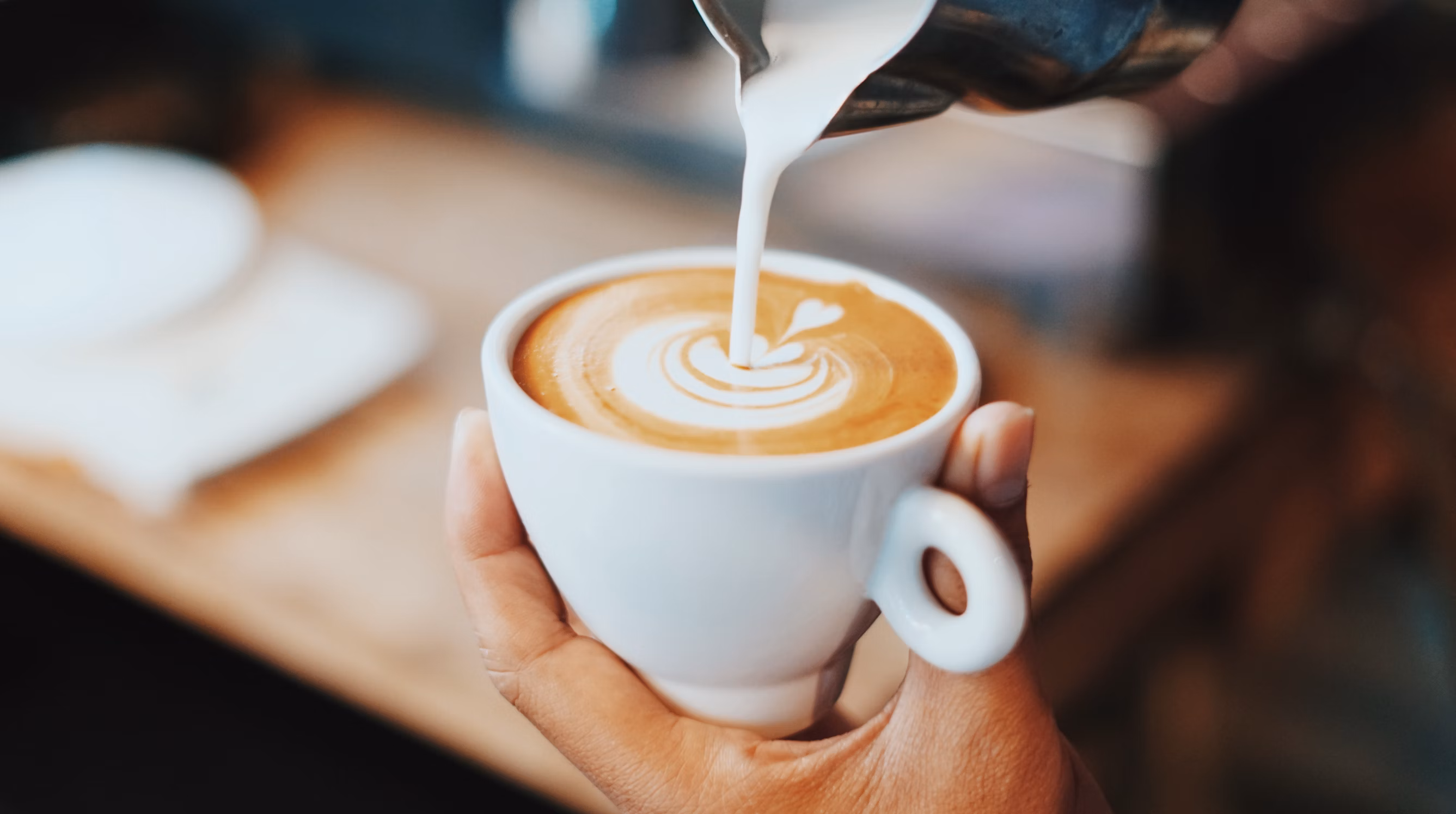 A hot cup of coffee