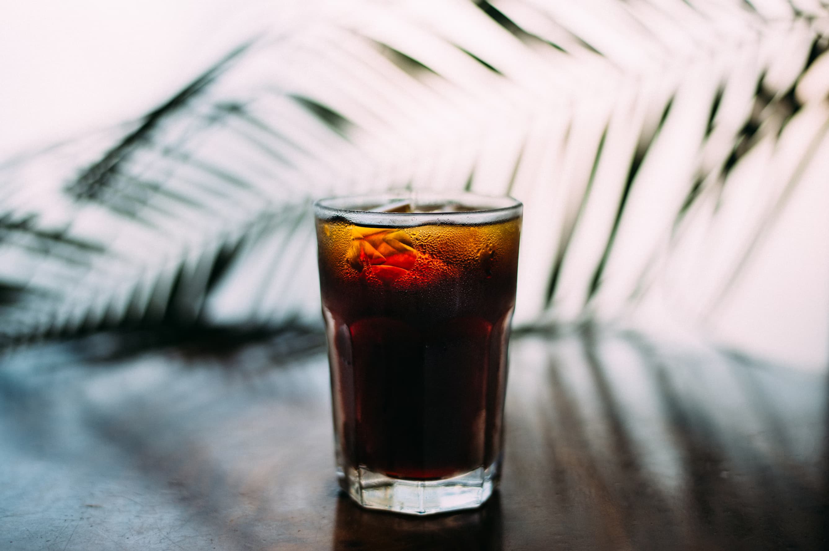 A cold glass of soda pop